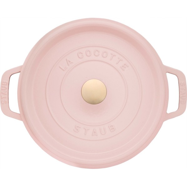 Каструля STAUB La Cocotte кругла 5.2 л, чавунна, для тушкування й запікання, рожевa