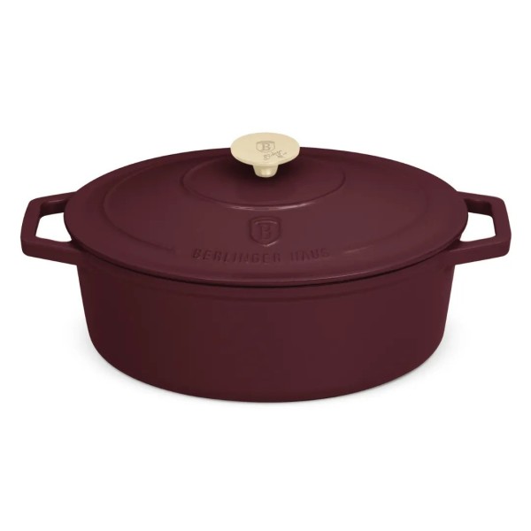 Чавунний каструля BerlingerHaus Leonardo BH-6543, 4,65 л, для тушкування та варіння