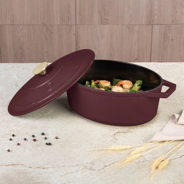 Чавунний каструля BerlingerHaus Leonardo BH-6543, 4,65 л, для тушкування та варіння