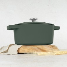 Garnek żeliwny BerlingerHaus Matte Green BH-6545 owalny 4,65 L do gotowania