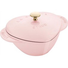 Каструля Staub Special Cocotte серце 1.75 л, чавунна, для тушкування і подачі, рожева