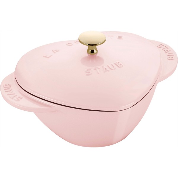 Каструля Staub Special Cocotte серце 1.75 л, чавунна, для тушкування і подачі, рожева