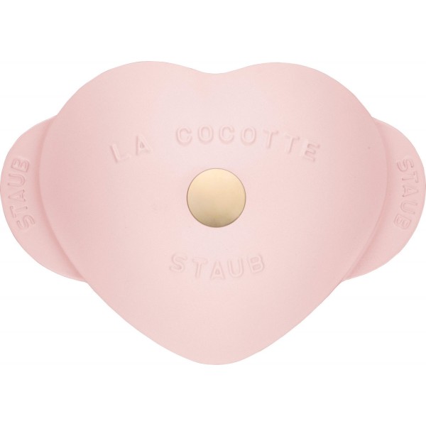 Каструля Staub Special Cocotte серце 1.75 л, чавунна, для тушкування і подачі, рожева