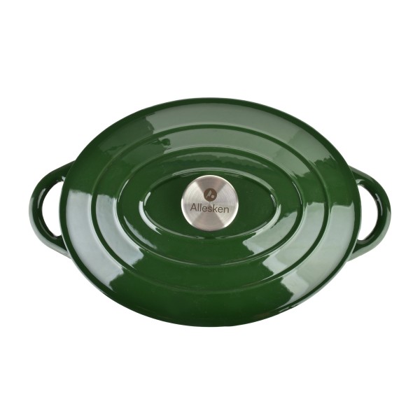 Каструля чавунна Verdeluxe Gęsiarka емальована 4,7 л для готування страв