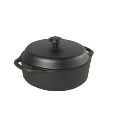 Garnek żeliwny SKEPP 3 l z żeliwną pokrywą — do gotowania i duszenia