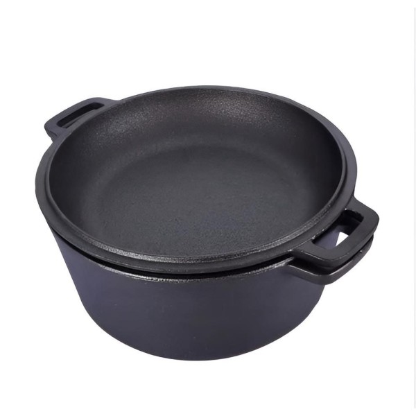 Garnk żeliwny, KRISBERG KS-7701 2w1 3,5L (24 cm) do kuchni