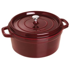 Garnek żeliwny, Staub La Cocotte, okrągły 6,7 l, grenadynowy