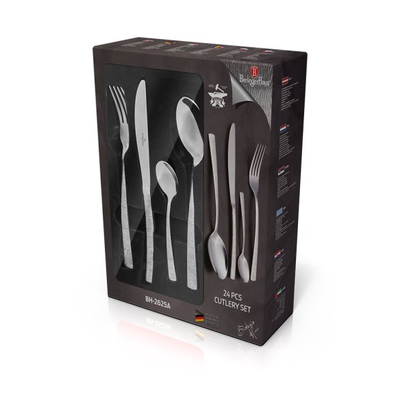Комплект столових приладів Berlinger Haus BH-2625 для 6 осіб, темно-сріблястий Комплект столових приладів Berlinger Haus BH-2625 для 6 осіб, темно-сріблястий