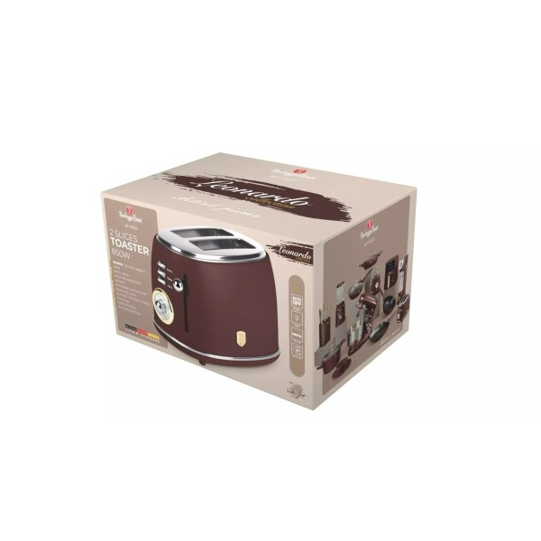 Тостер BerlingerHaus Leonardo BH-9520, 850 Вт для швидкого приготування тостів вдома