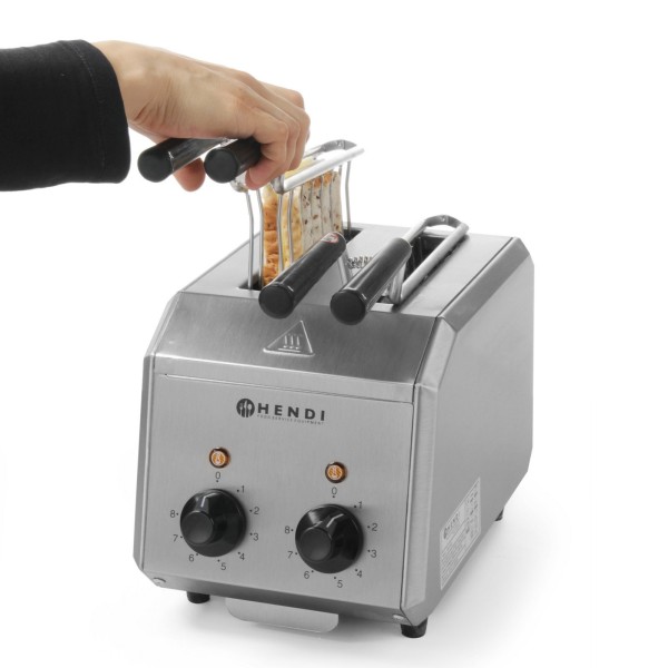 Тостер для сендвічів Hendi 261163, подвійний, 1200 Вт з таймером, професійний кухонний прилад для швидкого приготування