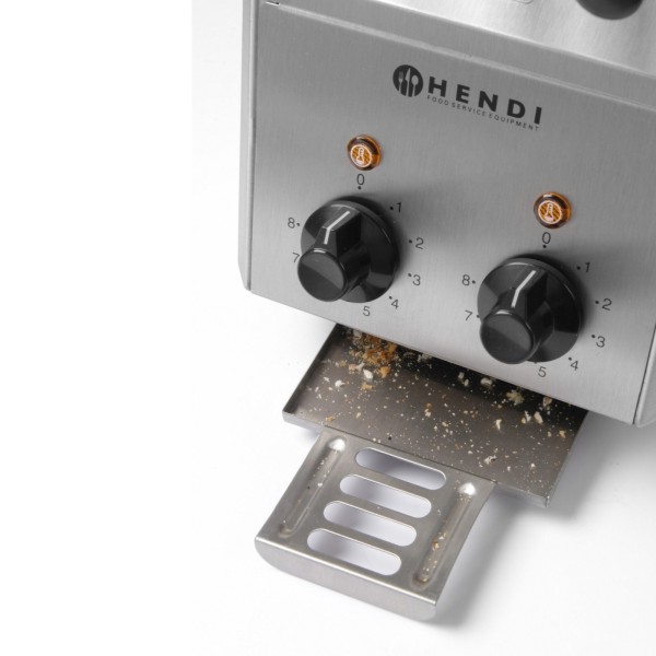 Тостер для сендвічів Hendi 261163, подвійний, 1200 Вт з таймером, професійний кухонний прилад для швидкого приготування