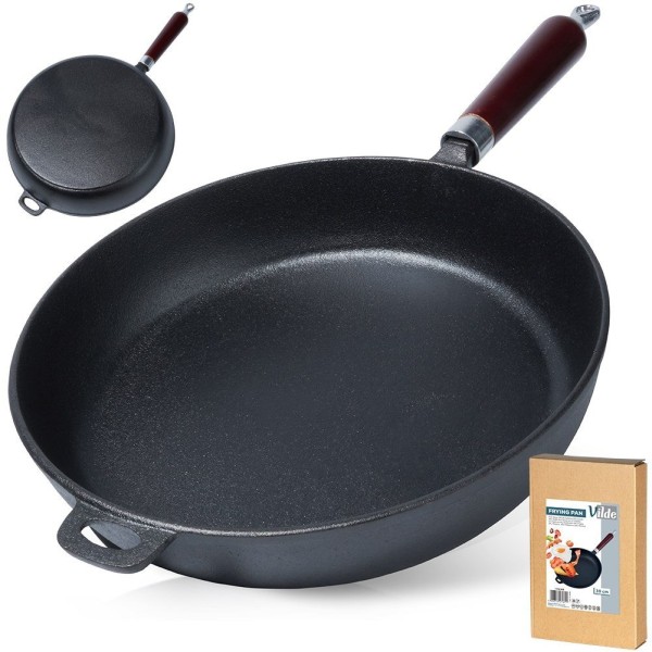 Patelnia żeliwna VILDE 199043 CAST LINE — duża 30 cm, ciężka, do indukcji