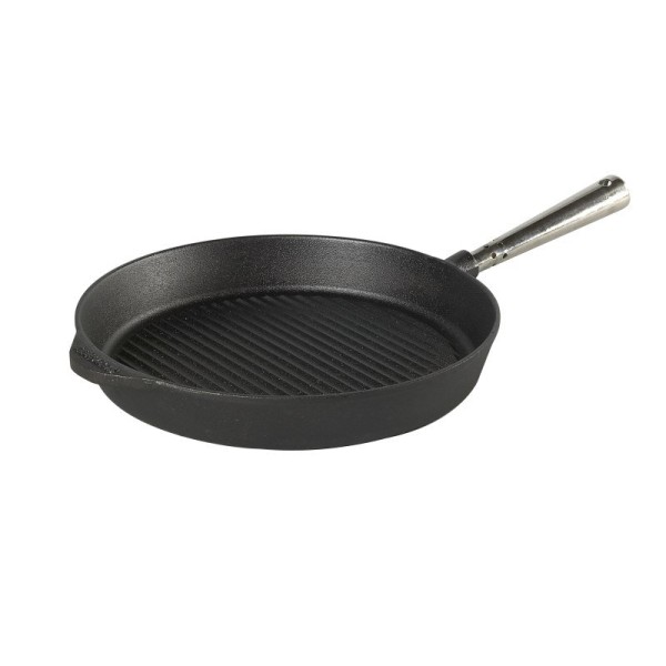 Пательня SKEPP Professional 28 см, гриль із чавуну — для стейків і овочів на плиті/грилі