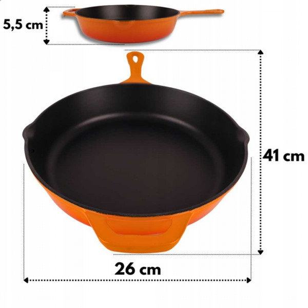 Пательня чавунна HAGE ORANGE (26 см)