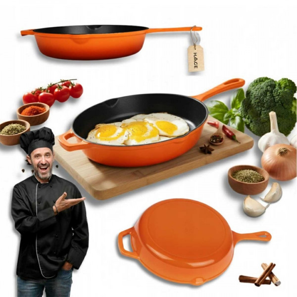 Пательня чавунна HAGE ORANGE (26 см)