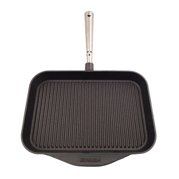 Пательня-гриль SKEPP Professional 22x32 см żeliwna для смаження на плиті та грилі