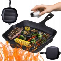 Пательня-гриль із чавуну HAGE 26 x 26cm INDUKCJA (26×26 см)