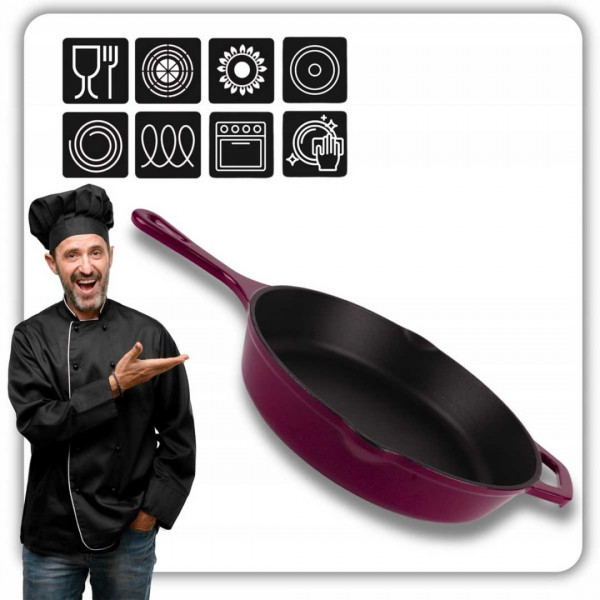 Patelnia żeliwna HAGE EGGPLANT (26 cm)