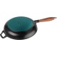 Patelnia żeliwna, STAUB 24 cm z drewnianym uchwytem — do smażenia i serwowania