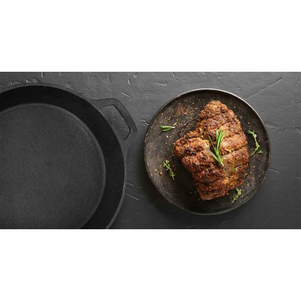 PATELNIA ŻELIWNA HAGE 31cm Z UCHEM INDUKCJA