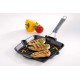Patelnia żeliwna grillowa Staub Kwadratowa 24 cm, czarny