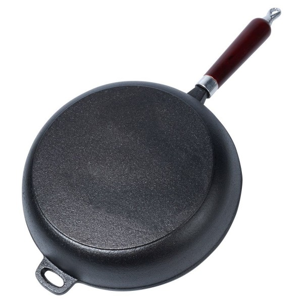 Patelnia żeliwna VILDE CAST LINE 28 cm — ciężka, na indukcję