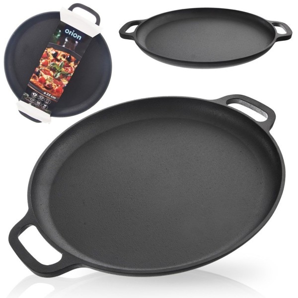 Patelnia żeliwna, LITINA ORION 113209 — ciężka do smażenia na indukcję 35×42,5 cm