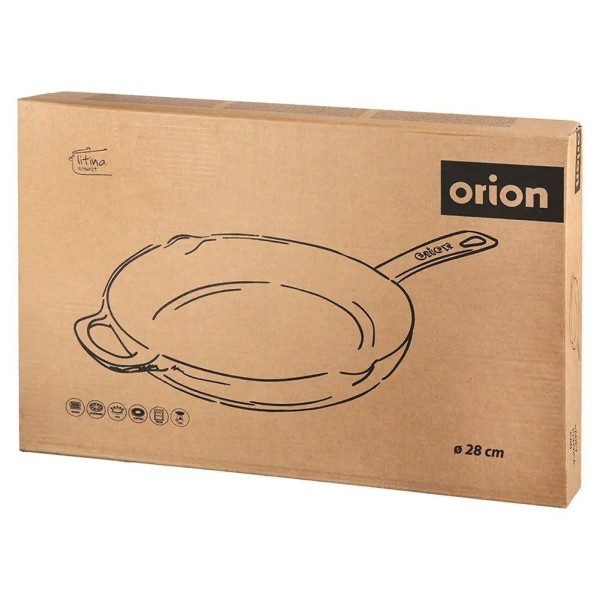 Patelnia żeliwna, LITINA Orion 113219, emaliowana, 28 cm, do kuchenek indukcyjnych