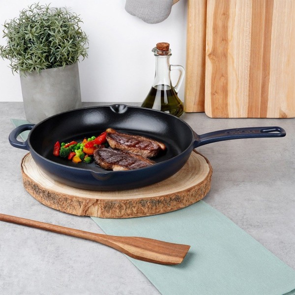 Patelnia żeliwna, LITINA Orion 113219, emaliowana, 28 cm, do kuchenek indukcyjnych