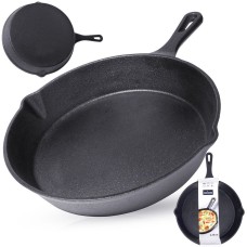 Patelnia żeliwna, LITINA Orion 112975 — do indukcji, ciężka 25 cm