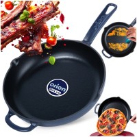 Пательня литої сталі, LITINA ORION 113217, емальована 24 см, для індукції (важка)