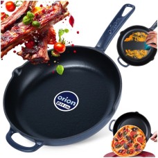 Patelnia żeliwna, LITINA ORION 113217 — emaliowana, do kuchenki indukcyjnej 24 cm