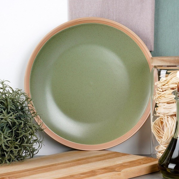 Тарілка, NAVA, ARTHENA GREEN 27 cm, керамічна плоска для обіду, зелена