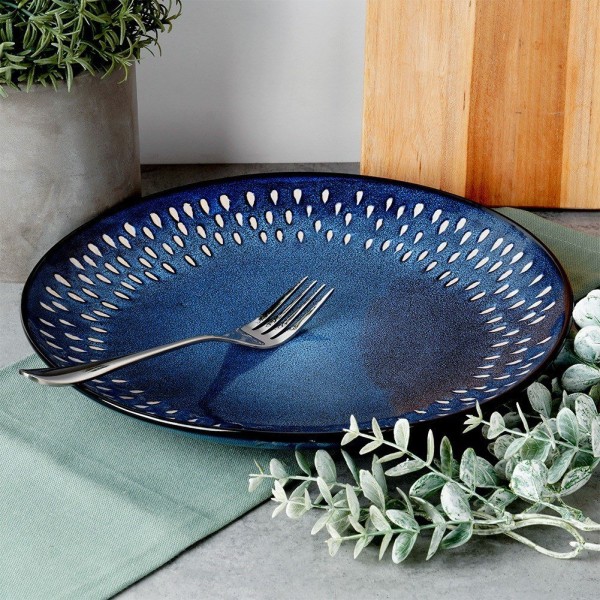 Тарілка плоска, SIAKI COLLECTION 139708, керамічна гранатова 28 см — для подавання страв