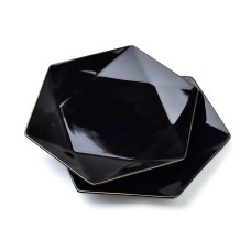 Komplet talerzy płaskich Ralph Black 32,5x28,5 cm do serwowania