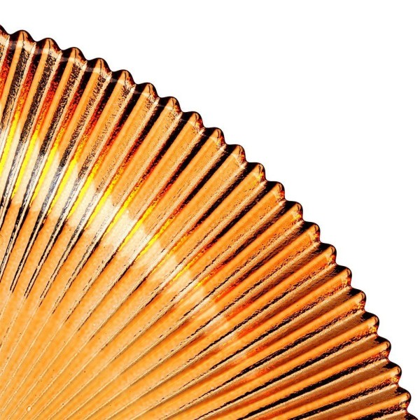 Тарілка обідня, VILDE 139730, скляна плоска 28 см, бурштинова для подачі страв