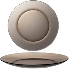 Talerze uniwersalne Duralex Lys Sepia płytkie brązowe 235 mm zestaw 6 sztuk