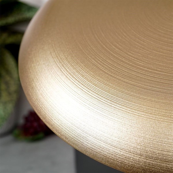 Таріль, VILDE, 139266 — скляна плоска обідня тарілка 28 см, золотий кант, для сервірування