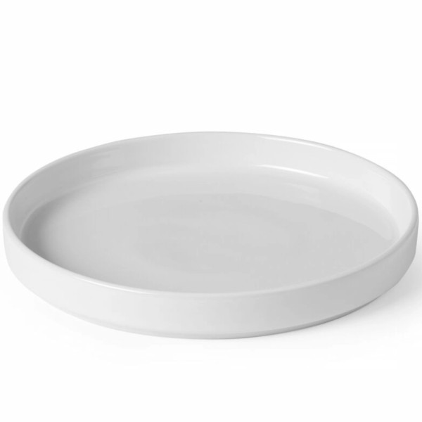 Talerze uniwersalne Oslo biały zestaw 6 sztuk 200x25 mm z wysokim rantem