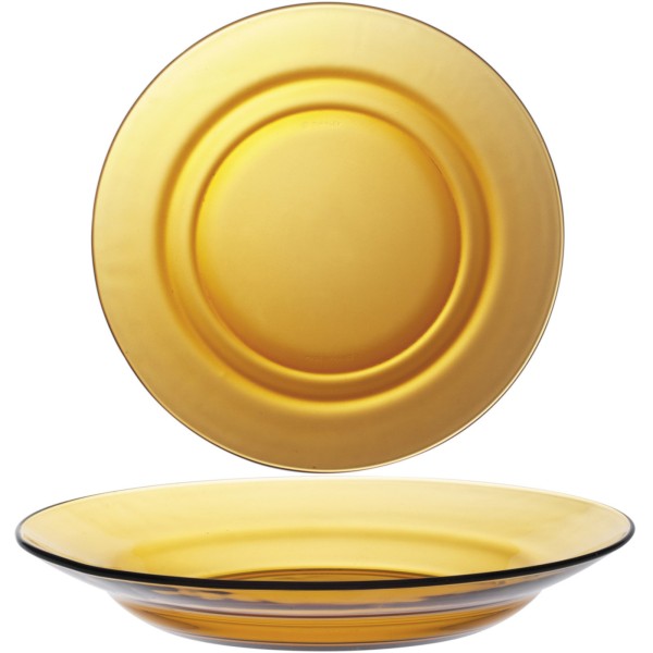Talerze głębokie, Duralex Lys Amber, pomarańczowe, 230x35 mm, zestaw 6 sztuk, uniwersalne do serwowania