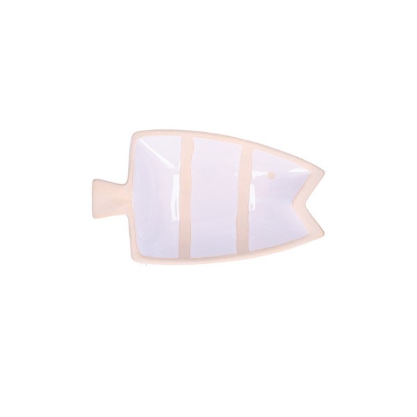 Talerz uniwersalny Rituali Domestici Pelagicoillogico biały do serwowania ryb 23x14x4,5 cm