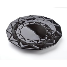 Talerz obiadowy Adel Black 24 cm uniwersalny do serwowania