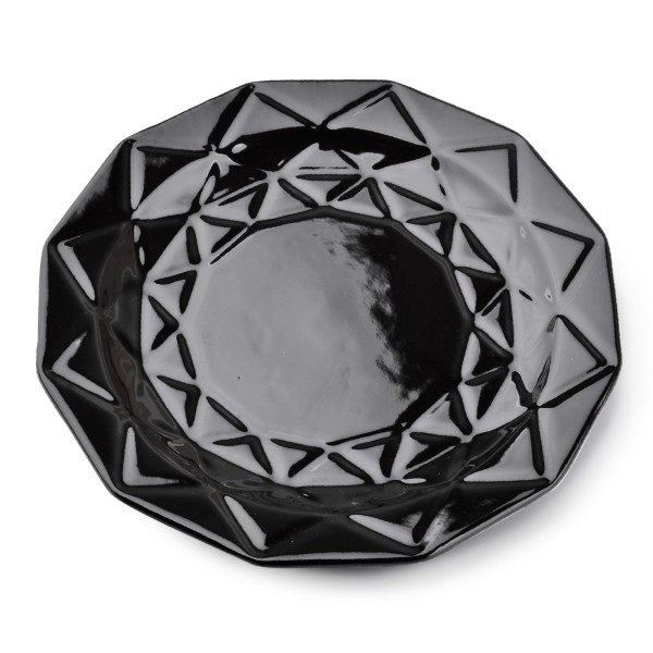 Talerz obiadowy Adel Black 24 cm uniwersalny do serwowania