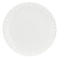 Talerz do ciasta La Porcellana Bianca Valentino 34 cm zdobiony