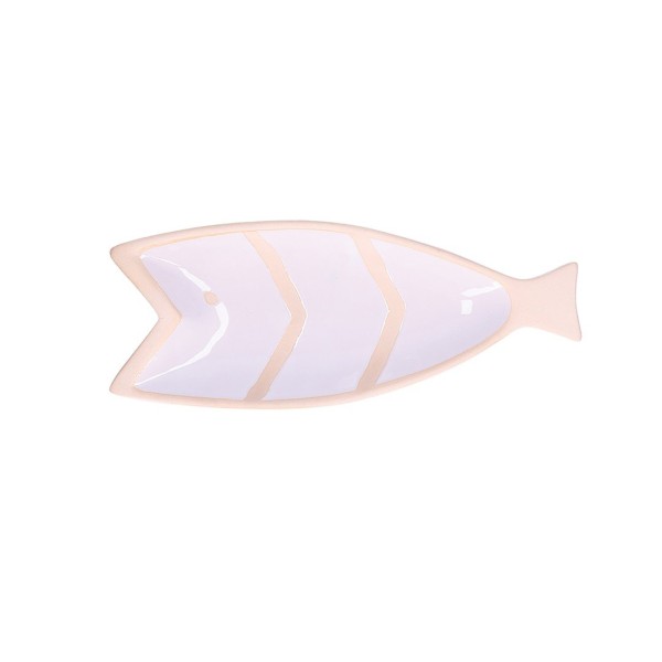 Talerz uniwersalny RITUALI DOMESTICI PELAGICOILLOGICO biały do serwowania ryb 30,5x12,5x3 cm