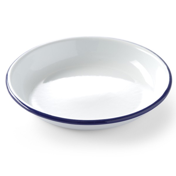 Talerz głęboki Hendi 621264 emaliowany biały śr. 220 mm do serwowania zup