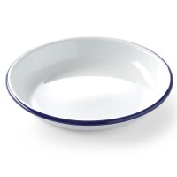 Talerz głęboki Hendi 621240 emaliowany biały śr. 180 mm do serwowania zup