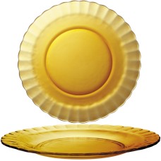 Talerze uniwersalne Duralex Picardie Amber pomarańczowe 230 mm zestaw 6 szt.