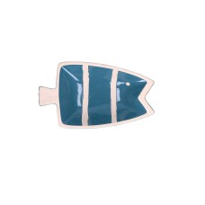 Talerz uniwersalny Rituali Domestici Pelagicoillogico ryba niebieski 23x14x4,5 cm