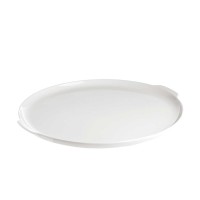 Talerz do ciasta La Porcellana Bianca Arezzo 32,5 cm z uchwytami